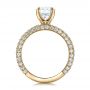 18k Yellow Gold 18k Yellow Gold Custom Pave Diamond Engagement Ring - Front View -  100770 - Thumbnail