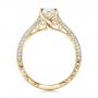14k Yellow Gold 14k Yellow Gold Custom Pave Diamond Engagement Ring - Front View -  101681 - Thumbnail