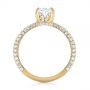 14k Yellow Gold 14k Yellow Gold Custom Pave Diamond Engagement Ring - Front View -  104689 - Thumbnail