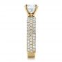 18k Yellow Gold 18k Yellow Gold Custom Pave Diamond Engagement Ring - Side View -  100770 - Thumbnail