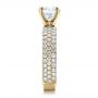 18k Yellow Gold 18k Yellow Gold Custom Pave Diamond Engagement Ring - Side View -  100770 - Thumbnail