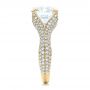18k Yellow Gold 18k Yellow Gold Custom Pave Diamond Engagement Ring - Side View -  102176 - Thumbnail