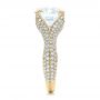 14k Yellow Gold 14k Yellow Gold Custom Pave Diamond Engagement Ring - Side View -  102176 - Thumbnail