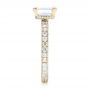 18k Yellow Gold 18k Yellow Gold Custom Pave Diamond Engagement Ring - Side View -  103358 - Thumbnail
