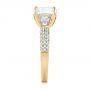 18k Yellow Gold 18k Yellow Gold Custom Pave Diamond Engagement Ring - Side View -  103610 - Thumbnail