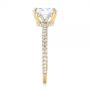 18k Yellow Gold 18k Yellow Gold Custom Pave Diamond Engagement Ring - Side View -  104689 - Thumbnail