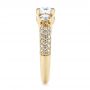 14k Yellow Gold 14k Yellow Gold Custom Pave Diamond Engagement Ring - Side View -  104849 - Thumbnail