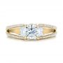 14k Yellow Gold 14k Yellow Gold Custom Pave Diamond Engagement Ring - Top View -  101681 - Thumbnail