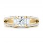 14k Yellow Gold 14k Yellow Gold Custom Pave Diamond Engagement Ring - Top View -  102796 - Thumbnail