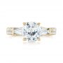 18k Yellow Gold 18k Yellow Gold Custom Pave Diamond Engagement Ring - Top View -  103610 - Thumbnail