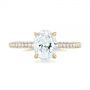 14k Yellow Gold 14k Yellow Gold Custom Pave Diamond Engagement Ring - Top View -  104689 - Thumbnail