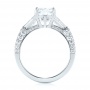  Platinum Custom Pave Diamond Engagement Ring - Front View -  103610 - Thumbnail