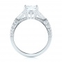  Platinum Custom Pave Diamond Engagement Ring - Front View -  103610 - Thumbnail