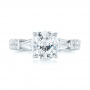 18k White Gold 18k White Gold Custom Pave Diamond Engagement Ring - Top View -  103610 - Thumbnail