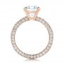 18k Rose Gold 18k Rose Gold Custom Pave Diamond Eternity Engagement Ring - Front View -  102143 - Thumbnail