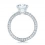18k White Gold Custom Pave Diamond Eternity Engagement Ring - Front View -  102143 - Thumbnail