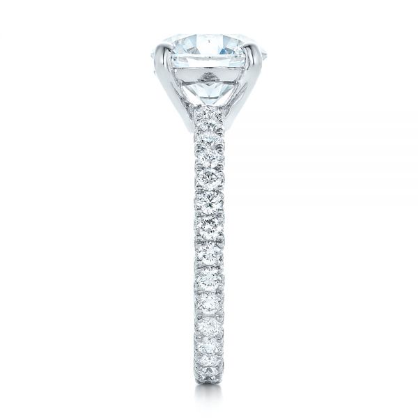  Platinum Platinum Custom Pave Diamond Eternity Engagement Ring - Side View -  102143