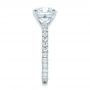 18k White Gold Custom Pave Diamond Eternity Engagement Ring - Side View -  102143 - Thumbnail