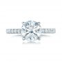 14k White Gold 14k White Gold Custom Pave Diamond Eternity Engagement Ring - Top View -  102143 - Thumbnail