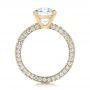 18k Yellow Gold 18k Yellow Gold Custom Pave Diamond Eternity Engagement Ring - Front View -  102143 - Thumbnail