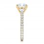 14k Yellow Gold 14k Yellow Gold Custom Pave Diamond Eternity Engagement Ring - Side View -  102143 - Thumbnail