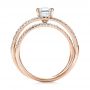 18k Rose Gold 18k Rose Gold Custom Pave Diamond Multi-band Engagement Ring - Front View -  100612 - Thumbnail