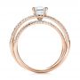14k Rose Gold 14k Rose Gold Custom Pave Diamond Multi-band Engagement Ring - Front View -  100612 - Thumbnail