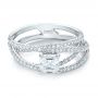  Platinum Platinum Custom Pave Diamond Multi-band Engagement Ring - Flat View -  100612 - Thumbnail