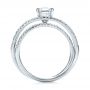 18k White Gold Custom Pave Diamond Multi-band Engagement Ring - Front View -  100612 - Thumbnail