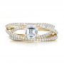 18k Yellow Gold 18k Yellow Gold Custom Pave Diamond Multi-band Engagement Ring - Top View -  100612 - Thumbnail