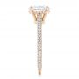 18k Rose Gold 18k Rose Gold Custom Pave Diamond Engagement Ring - Side View -  102292 - Thumbnail