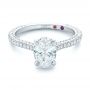  Platinum Platinum Custom Pave Diamond Engagement Ring - Flat View -  102292 - Thumbnail