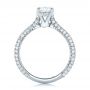 18k White Gold 18k White Gold Custom Pave Diamond Engagement Ring - Front View -  102292 - Thumbnail