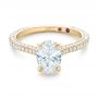 18k Yellow Gold 18k Yellow Gold Custom Pave Diamond Engagement Ring - Flat View -  102292 - Thumbnail