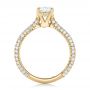 18k Yellow Gold 18k Yellow Gold Custom Pave Diamond Engagement Ring - Front View -  102292 - Thumbnail