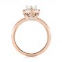 18k Rose Gold 18k Rose Gold Custom Pear Diamond Halo Engagement Ring - Front View -  104293 - Thumbnail