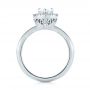  Platinum Custom Pear Diamond Halo Engagement Ring - Front View -  104293 - Thumbnail