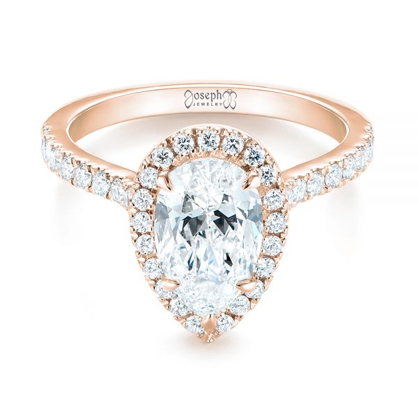 Zaira - 14k White & Rose Gold 1.5 Carat Pear Shape Free Form Natural  Diamond Engagement Ring @ $4400 | Gabriel & Co.