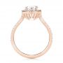18k Rose Gold 18k Rose Gold Custom Pear Shaped Diamond Halo Engagement Ring - Front View -  104780 - Thumbnail
