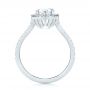 18k White Gold Custom Pear Shaped Diamond Halo Engagement Ring - Front View -  104780 - Thumbnail