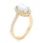 14k Yellow Gold 14k Yellow Gold Custom Pear Shaped Diamond Halo Engagement Ring - Three-Quarter View -  104780 - Thumbnail