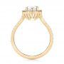 14k Yellow Gold 14k Yellow Gold Custom Pear Shaped Diamond Halo Engagement Ring - Front View -  104780 - Thumbnail