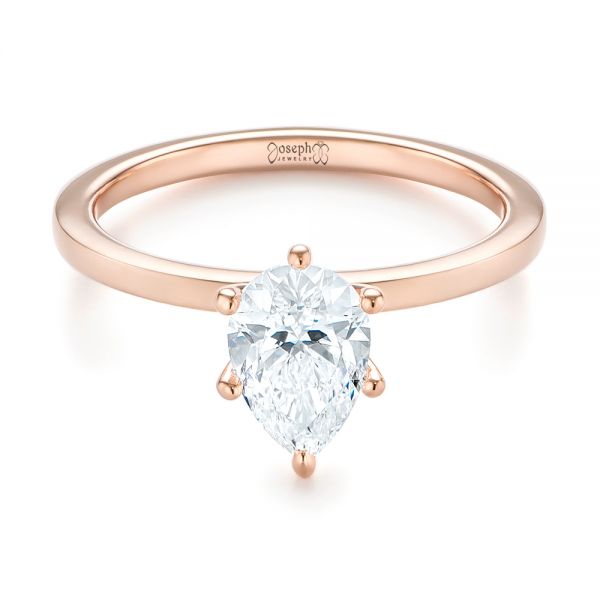 Blossom, 18K Rose Gold pavé style engagement ring