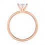 14k Rose Gold Custom Pear Shaped Solitaire Diamond Engagement Ring - Front View -  104399 - Thumbnail