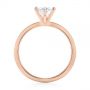 14k Rose Gold Custom Pear Shaped Solitaire Diamond Engagement Ring - Front View -  104399 - Thumbnail