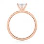 18k Rose Gold 18k Rose Gold Custom Pear Shaped Solitaire Diamond Engagement Ring - Front View -  104399 - Thumbnail