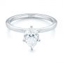  Platinum Platinum Custom Pear Shaped Solitaire Diamond Engagement Ring - Flat View -  104399 - Thumbnail
