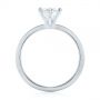 14k White Gold 14k White Gold Custom Pear Shaped Solitaire Diamond Engagement Ring - Front View -  104399 - Thumbnail