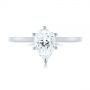14k White Gold 14k White Gold Custom Pear Shaped Solitaire Diamond Engagement Ring - Top View -  104399 - Thumbnail