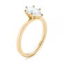 14k Yellow Gold 14k Yellow Gold Custom Pear Shaped Solitaire Diamond Engagement Ring - Three-Quarter View -  104399 - Thumbnail